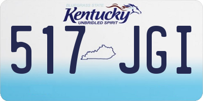 KY license plate 517JGI