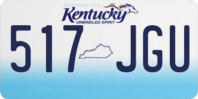 KY license plate 517JGU