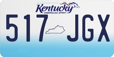 KY license plate 517JGX