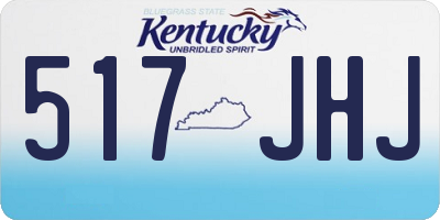 KY license plate 517JHJ