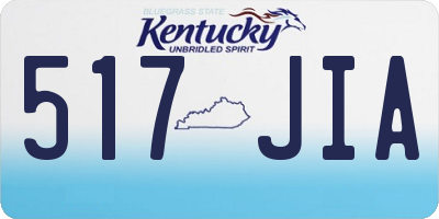 KY license plate 517JIA