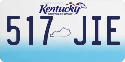 KY license plate 517JIE