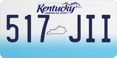 KY license plate 517JII