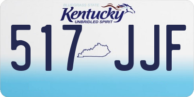 KY license plate 517JJF