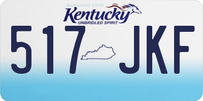 KY license plate 517JKF