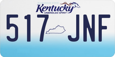 KY license plate 517JNF