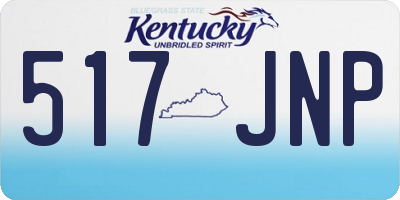 KY license plate 517JNP