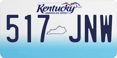 KY license plate 517JNW