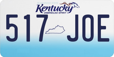 KY license plate 517JOE