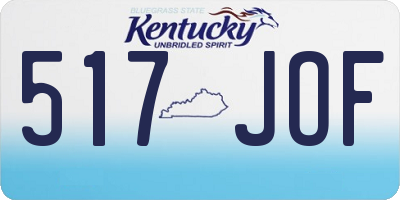 KY license plate 517JOF