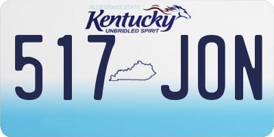 KY license plate 517JON