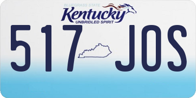 KY license plate 517JOS