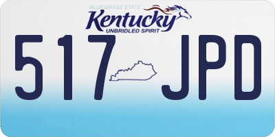 KY license plate 517JPD