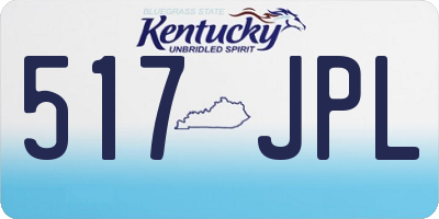 KY license plate 517JPL