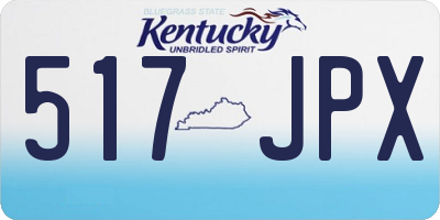 KY license plate 517JPX