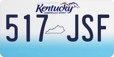 KY license plate 517JSF