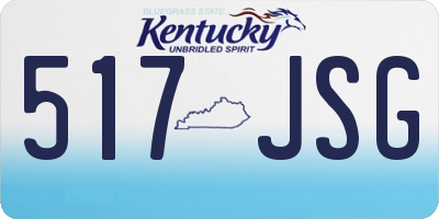 KY license plate 517JSG