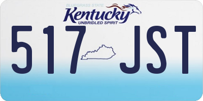 KY license plate 517JST
