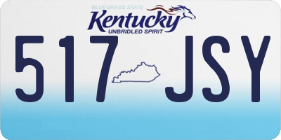KY license plate 517JSY
