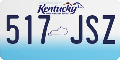 KY license plate 517JSZ