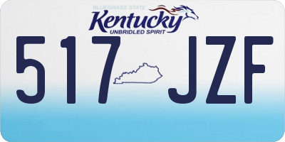 KY license plate 517JZF