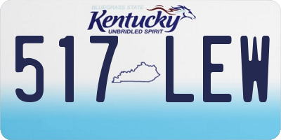 KY license plate 517LEW