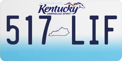 KY license plate 517LIF