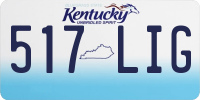 KY license plate 517LIG