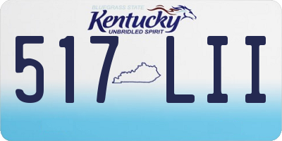 KY license plate 517LII