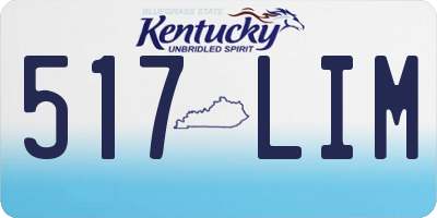 KY license plate 517LIM