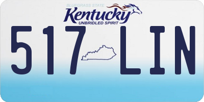 KY license plate 517LIN
