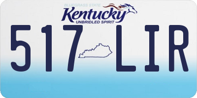 KY license plate 517LIR