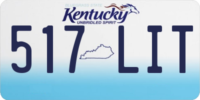 KY license plate 517LIT