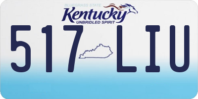 KY license plate 517LIU