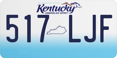 KY license plate 517LJF