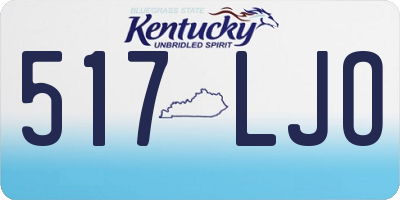 KY license plate 517LJO