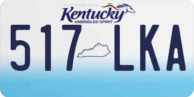 KY license plate 517LKA