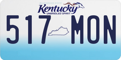 KY license plate 517MON