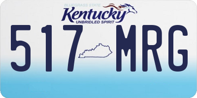 KY license plate 517MRG