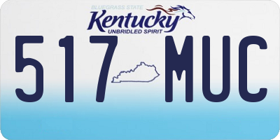 KY license plate 517MUC