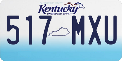 KY license plate 517MXU