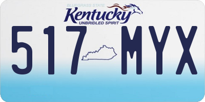 KY license plate 517MYX