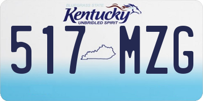 KY license plate 517MZG