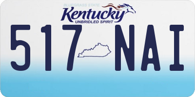 KY license plate 517NAI