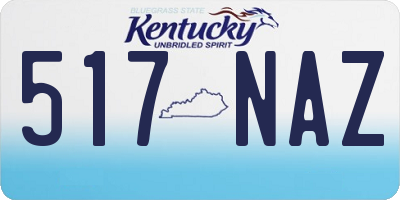 KY license plate 517NAZ