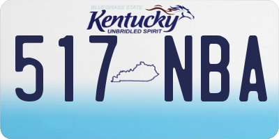 KY license plate 517NBA