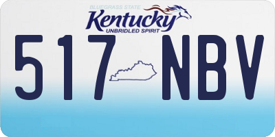 KY license plate 517NBV