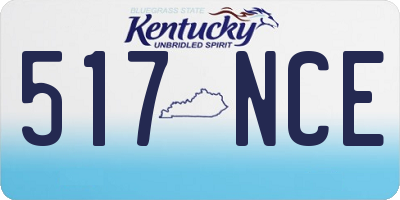 KY license plate 517NCE