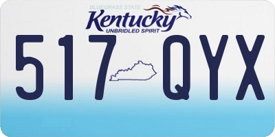 KY license plate 517QYX