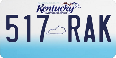 KY license plate 517RAK